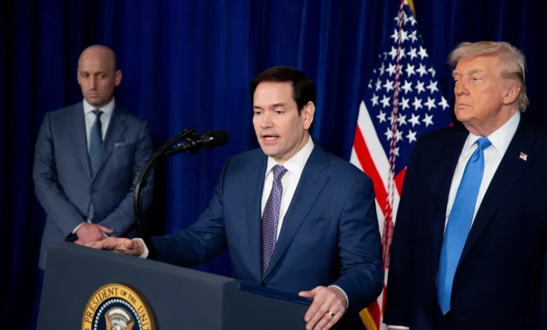 secretario estado eeuu marco rubio junto presidente donald trump 96